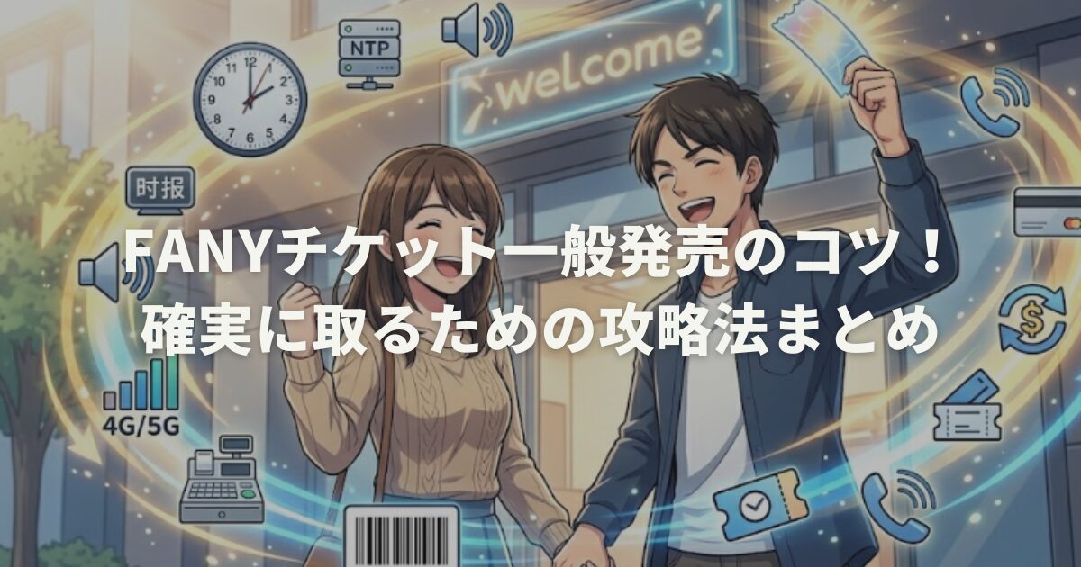 FANYチケット一般発売のコツ！確実に取るための攻略法まとめ
