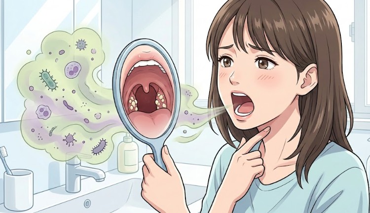 膿栓による喉の違和感と強烈な口臭が発生する原因