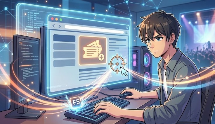 F5キーの更新とマウスカーソル固定の技術