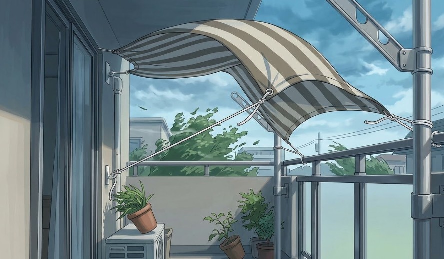 強風時の落下を防ぐセーフティロープの活用