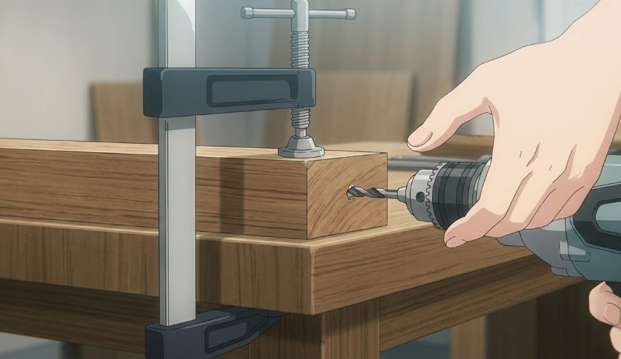 失敗を回避するためのクランプによる材料固定