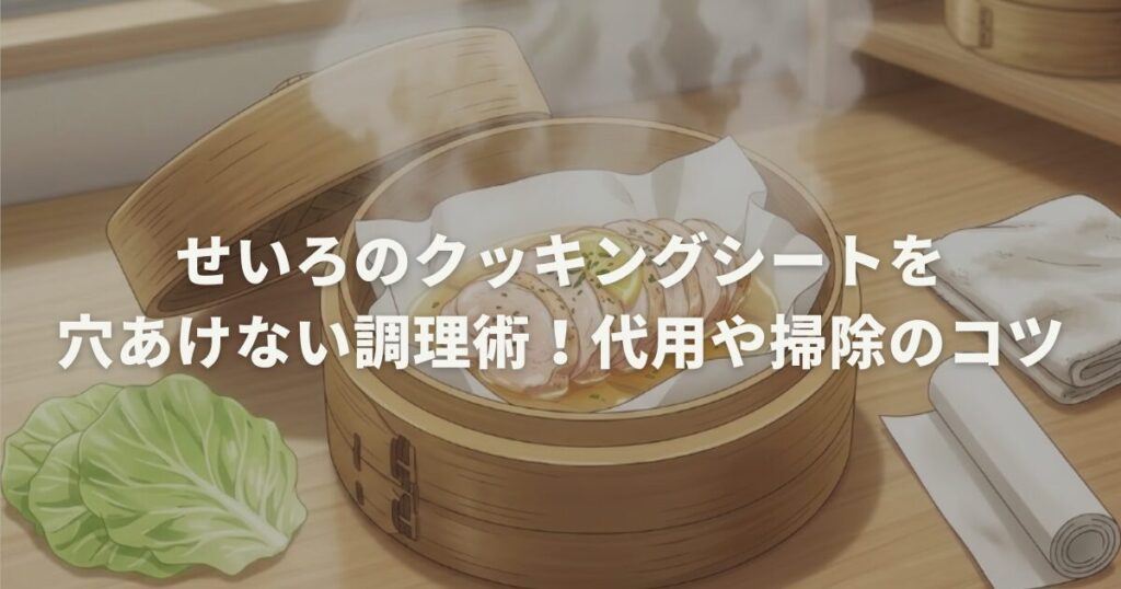 せいろのクッキングシートを穴あけない調理術!代用や掃除のコツ