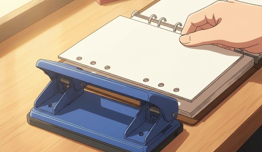 6穴パンチとして2穴を代用する裏技の手順