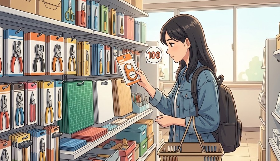 100均のダイソーで買えるポンチを活用する