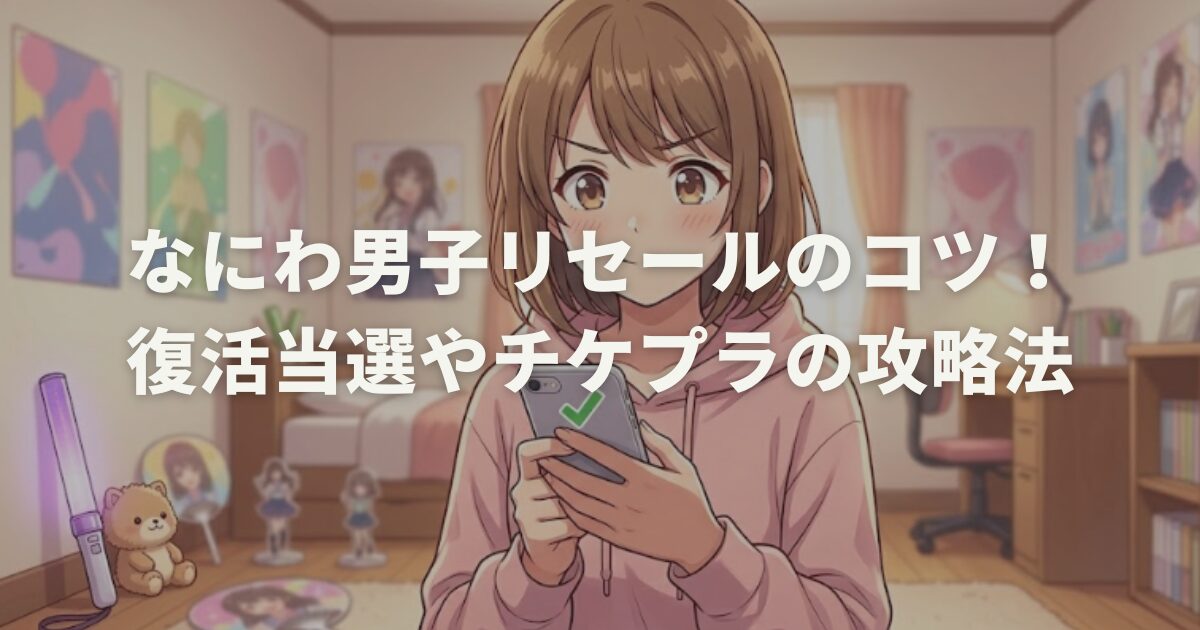 なにわ男子リセールのコツ!復活当選やチケプラの攻略法