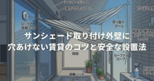 サンシェード取り付け外壁に穴あけない賃貸のコツと安全な設置法