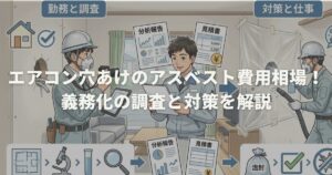 エアコン穴あけのアスベスト費用相場！義務化の調査と対策を解説