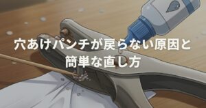 穴あけパンチが戻らない原因と簡単な直し方