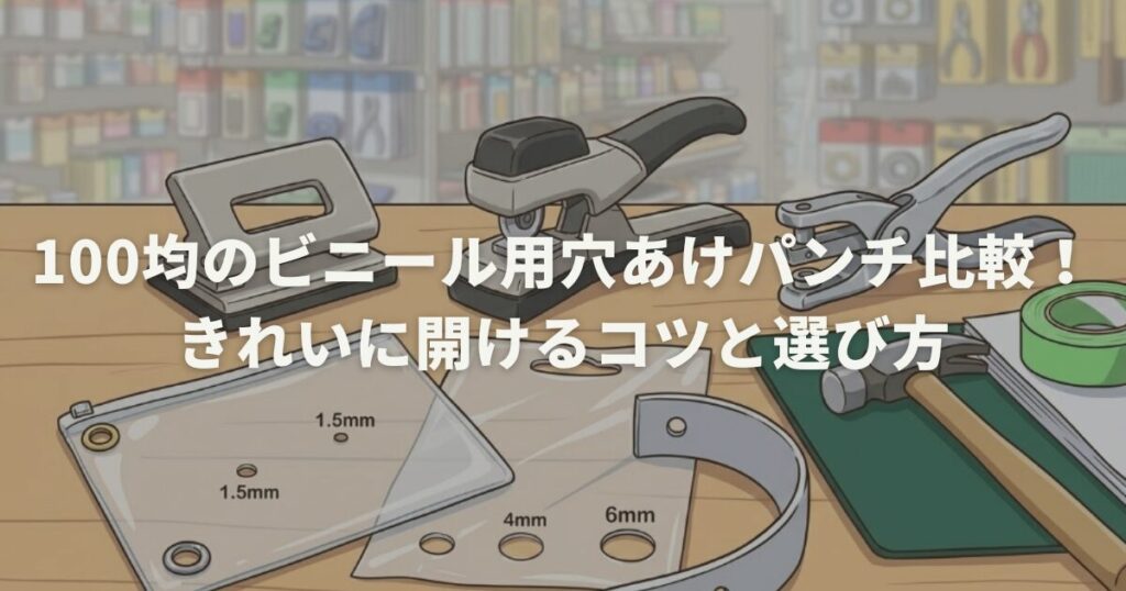 100均のビニール用穴あけパンチ比較!きれいに開けるコツと選び方