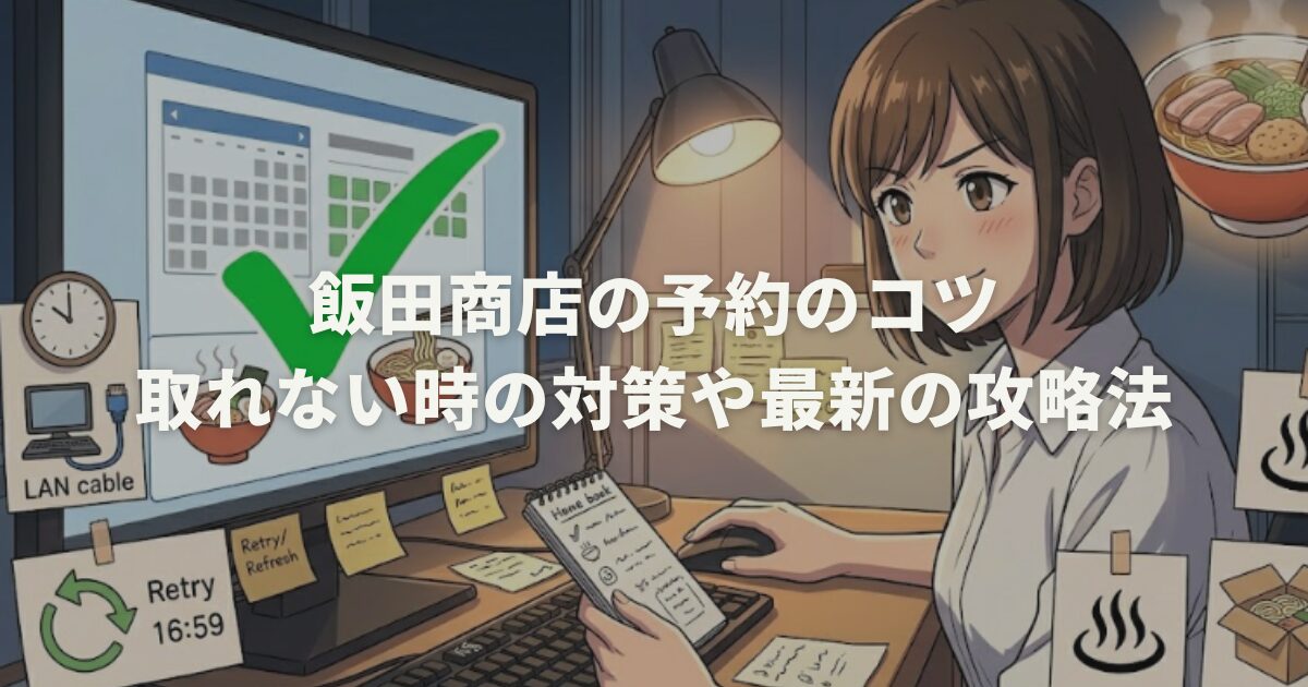 飯田商店の予約のコツ|取れない時の対策や最新の攻略法を徹底解説