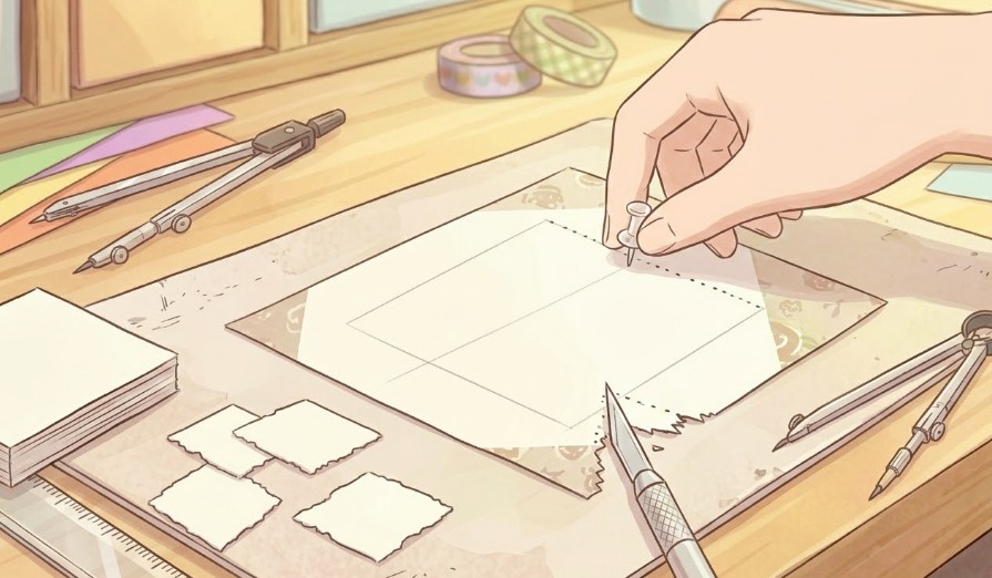 コンパスや画びょうで代用する際の注意点