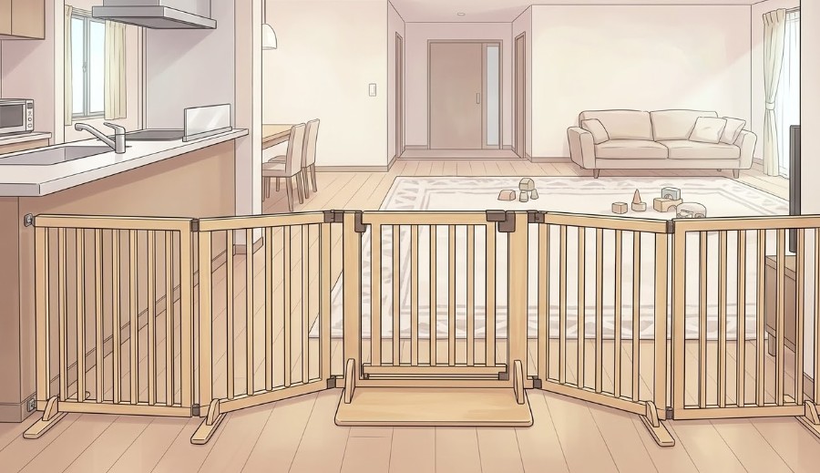 スーパーワイドゲートで斜めや広い間口を仕切る