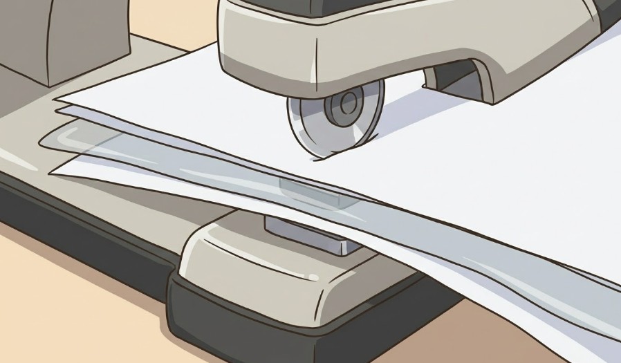 紙を挟む裏技でビニールの弾性変形を抑制する