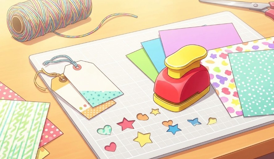 セリアで買える1穴のクラフトパンチが便利