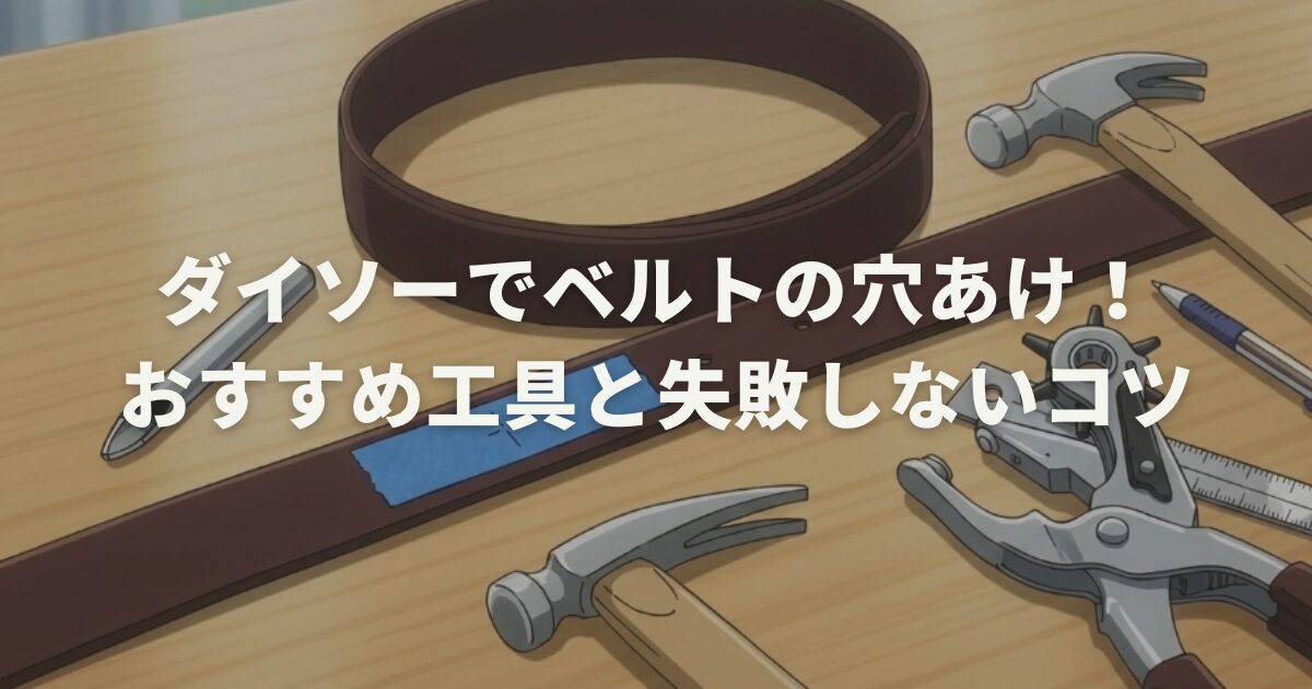ダイソーでベルトの穴あけ！おすすめ工具と失敗しないコツ