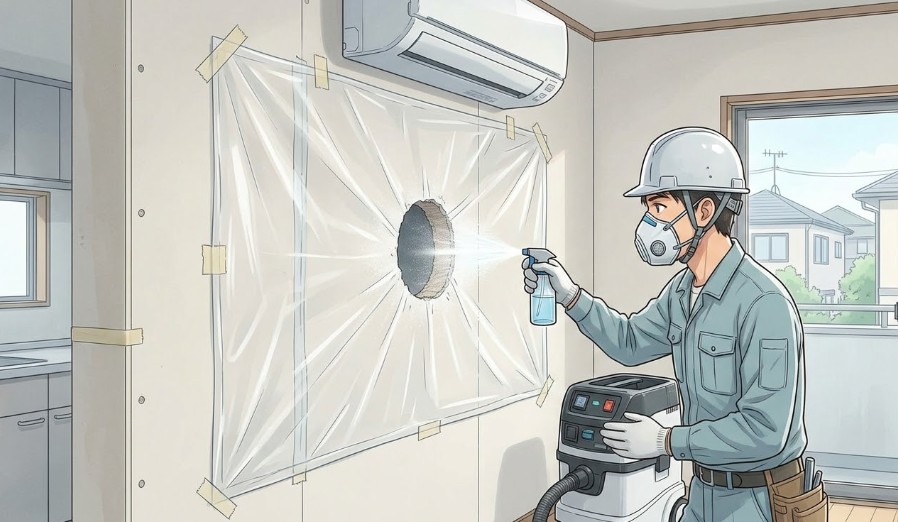 石膏ボードなどのアスベスト飛散防止対策工事の費用