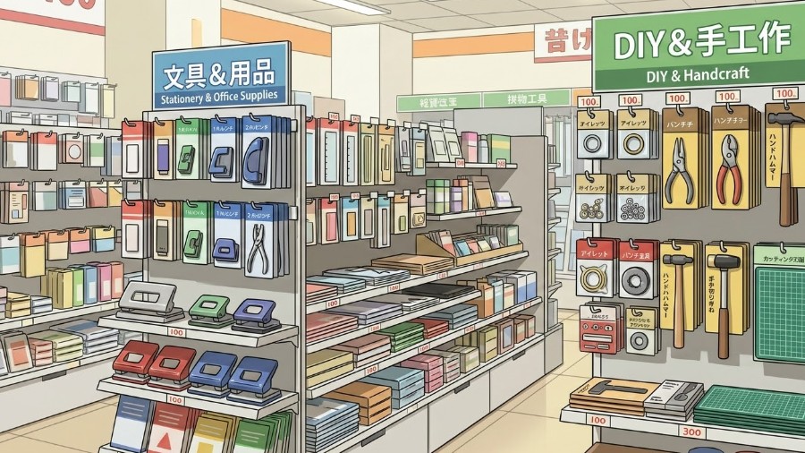 ダイソーやセリアとキャンドゥの売り場を調査